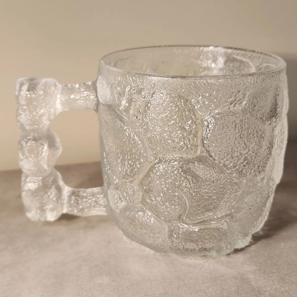 Vintage 1993 McDonalds RocDonald's The Flintstones Glass Drinking Mug W/ Handle